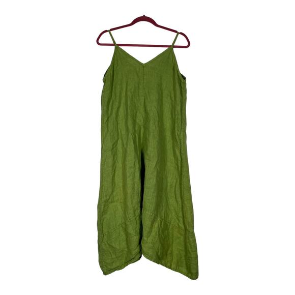 Womens Linen Dress Medium Mini Lagenlook Fairy Minimalist Peasant Bohemian - Picture 2 of 4